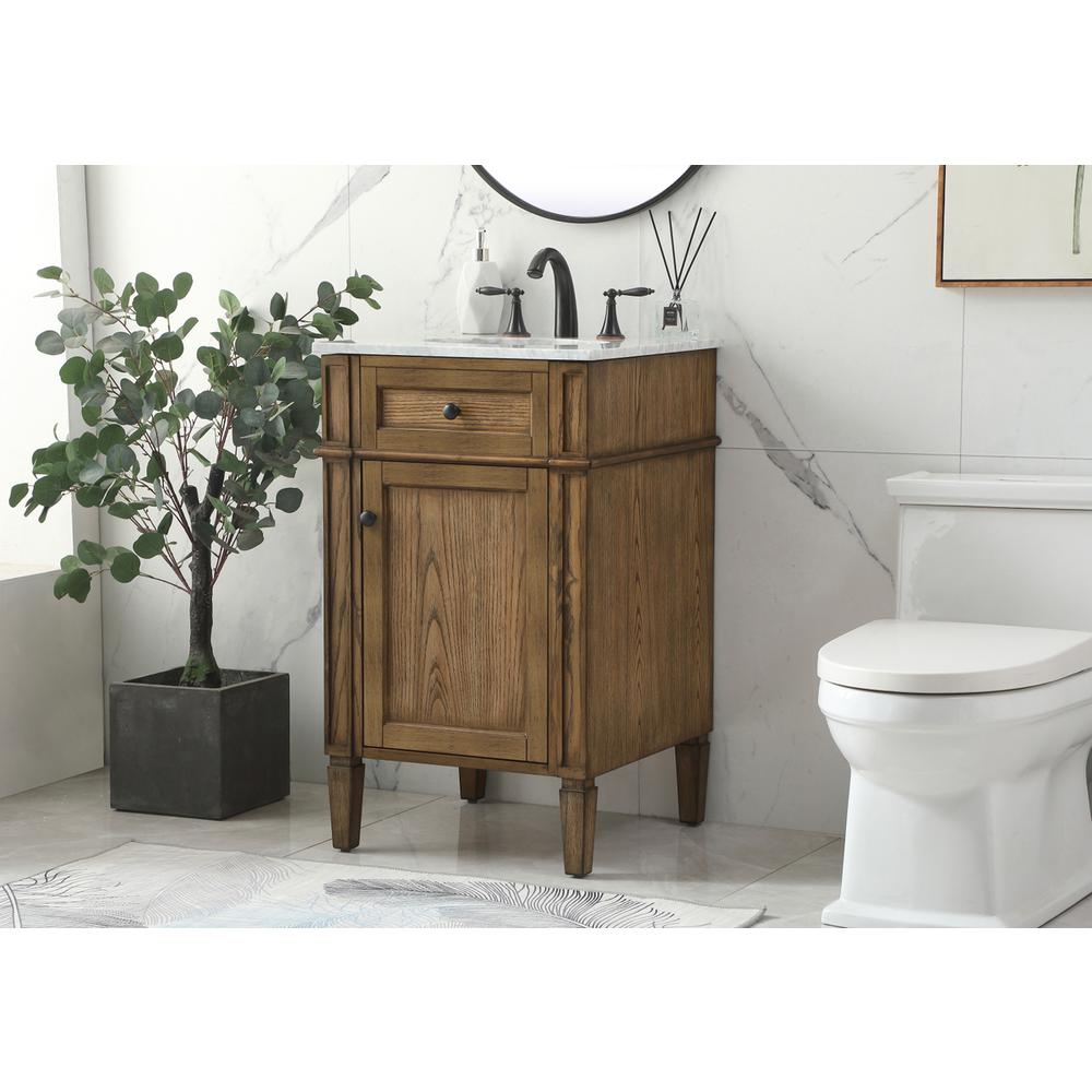 21 inch Single bathroom vanity in driftwood. Picture 2