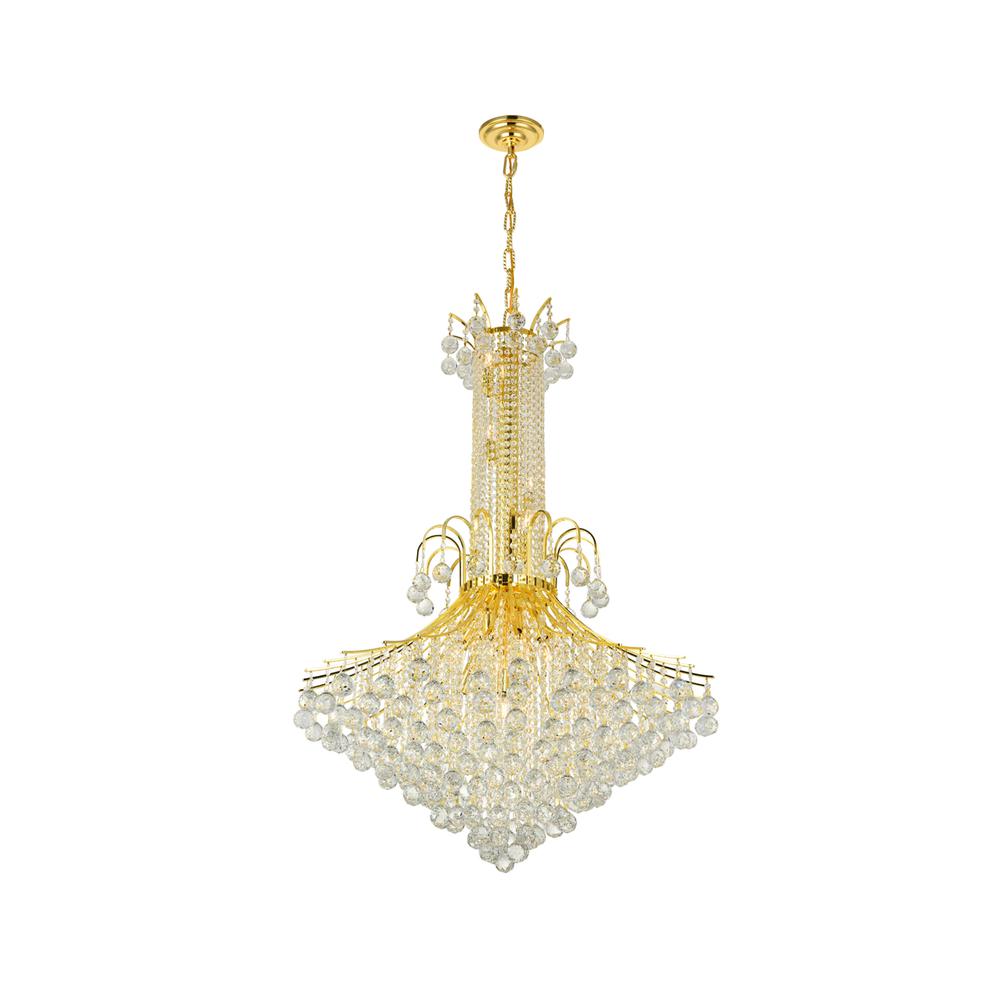 Toureg 16 light Gold Chandelier Clear Royal Cut Crystal. Picture 6