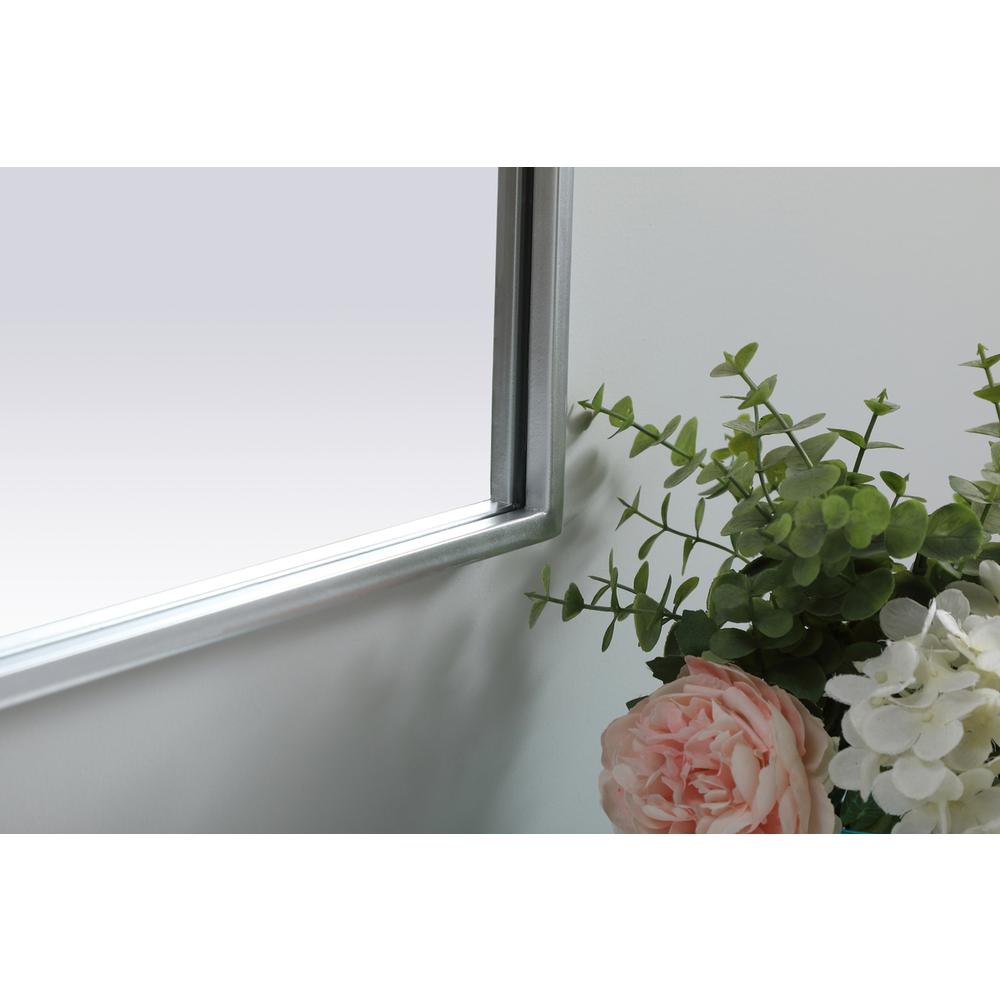 Metal Frame Arch Mirror 24x36 Inch in Silver. Picture 6