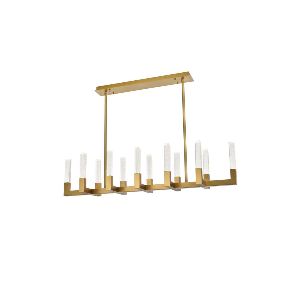 Noemi 54 inch Adjustable LED Pendant in Satin Gold. Picture 4