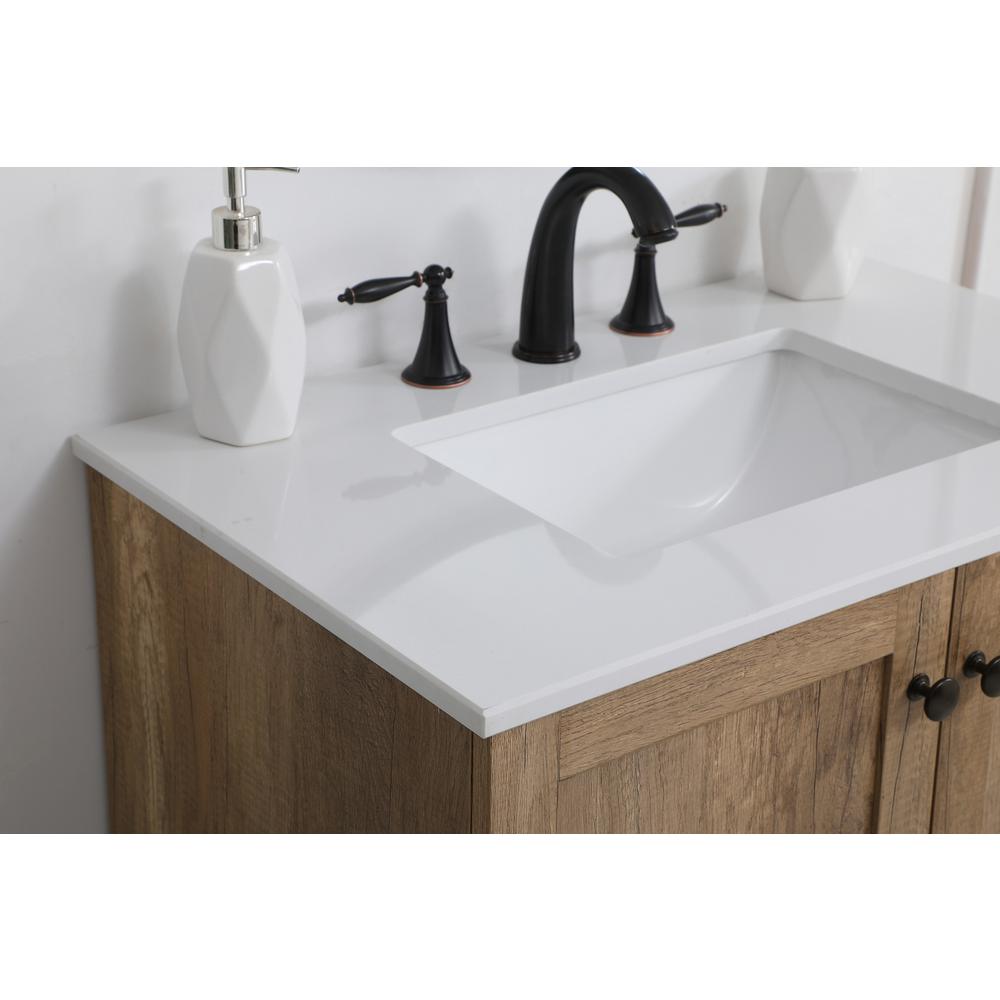 30 inch Single Bathroom Vanity in Natural oak. Picture 5