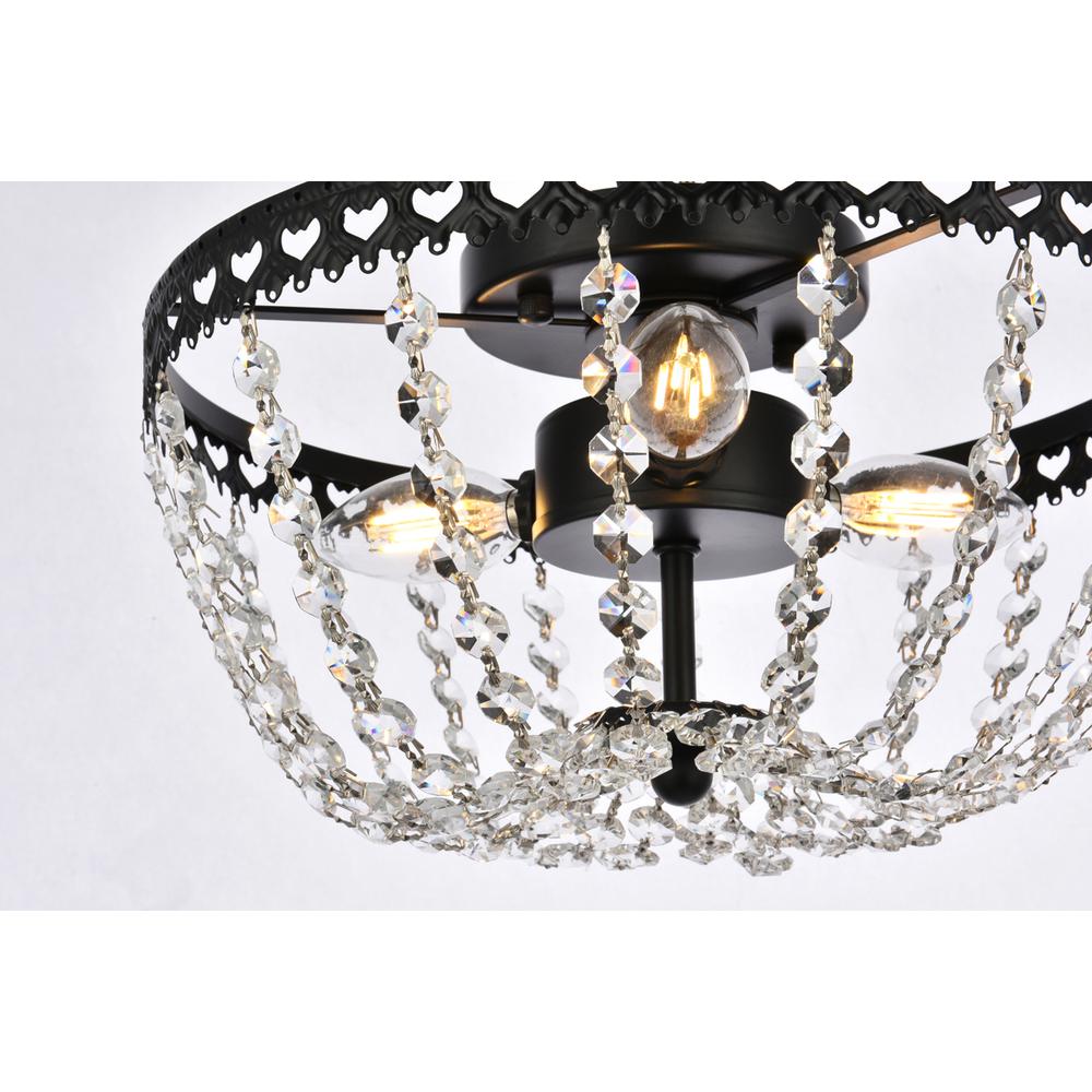 Kylie 14 inch flush mount in black. Picture 4