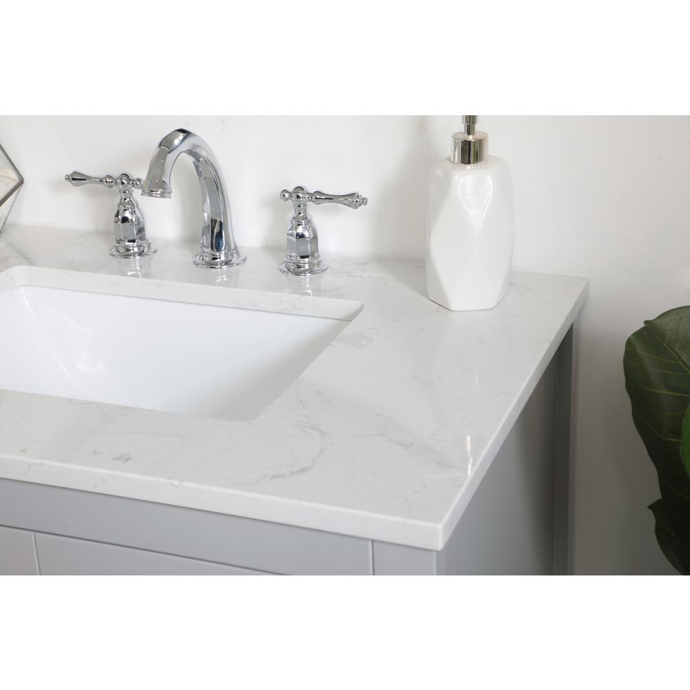 30 inch Single Bathroom Vanity in Grey. Picture 4
