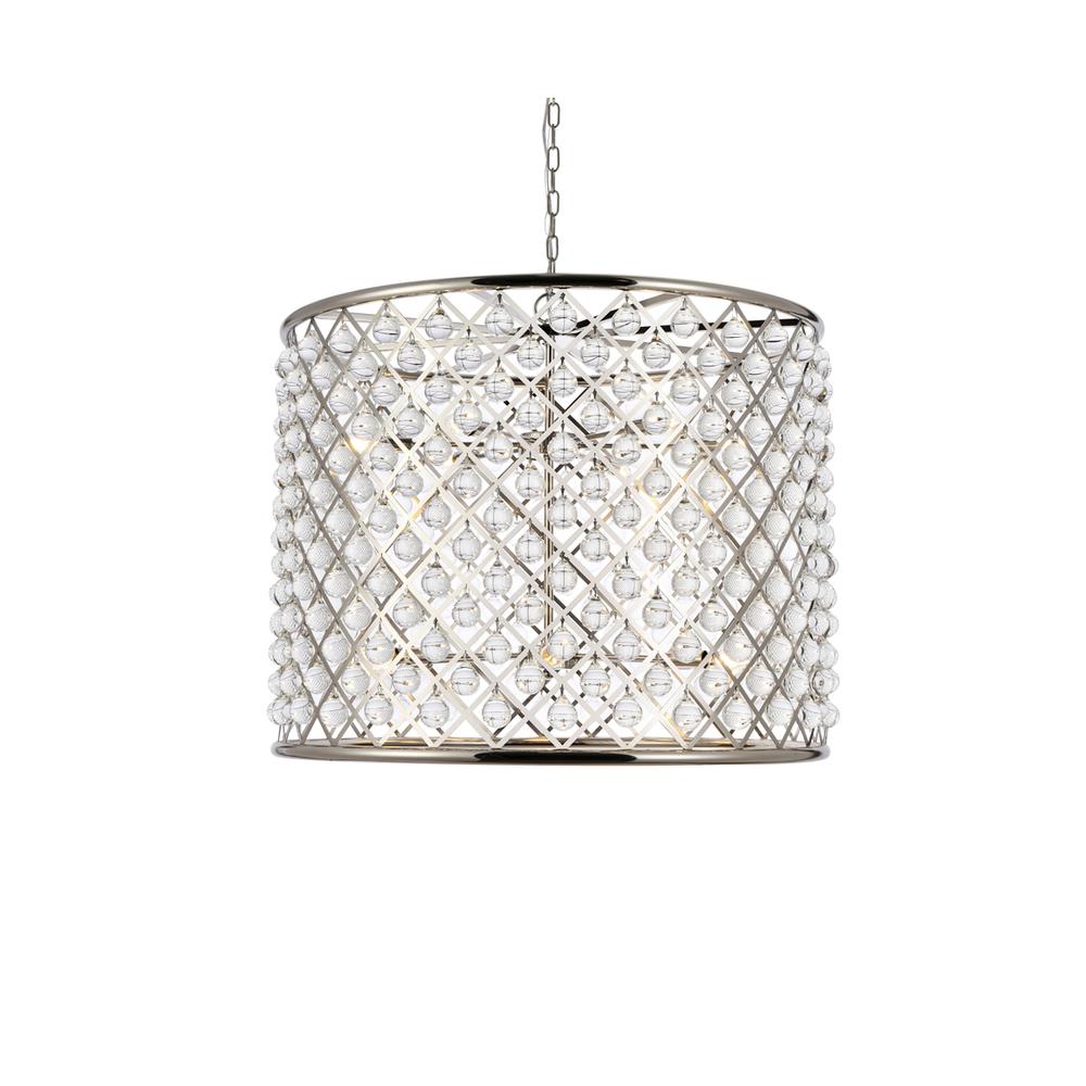 Madison 12 light polished nickel Chandelier Clear Royal Cut Crystal. Picture 2