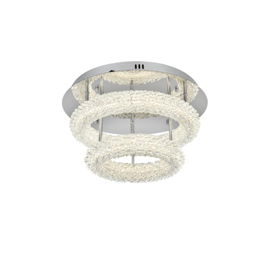 Bowen 18 inch Adjustable LED Flush Mount in Chrome. Picture 2