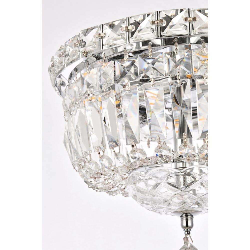 Tranquil 4 light Chrome Flush Mount Clear Royal Cut Crystal. Picture 4