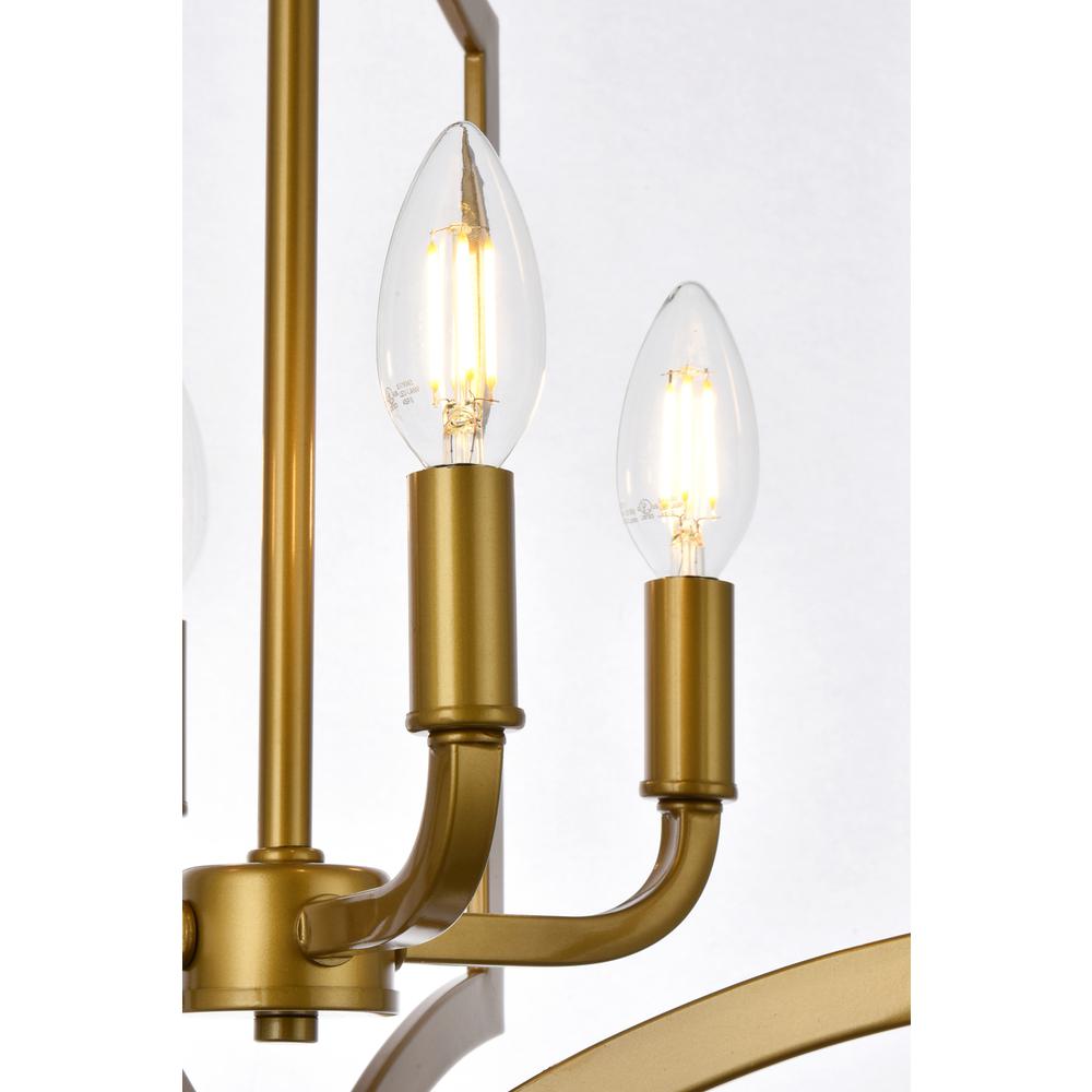 Kiera 4 lights pendant in brass. Picture 4
