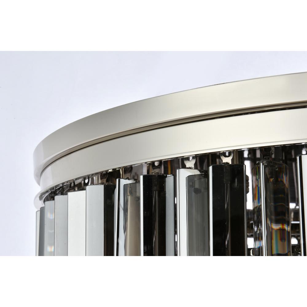 Sydney 17 light polished nickel Flush Mount Silver Shade. Picture 4