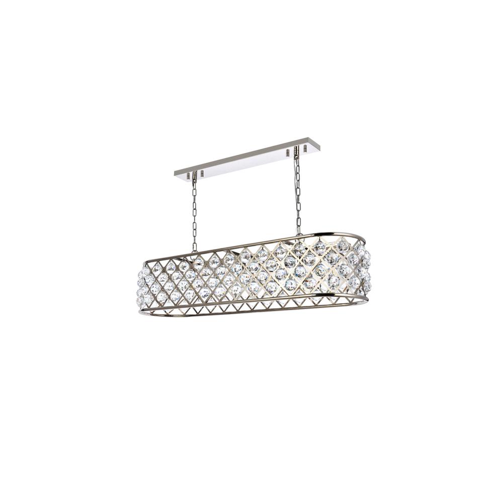 Madison 7 light polished Nickel Chandelier Clear Royal Cut Crystal. Picture 6