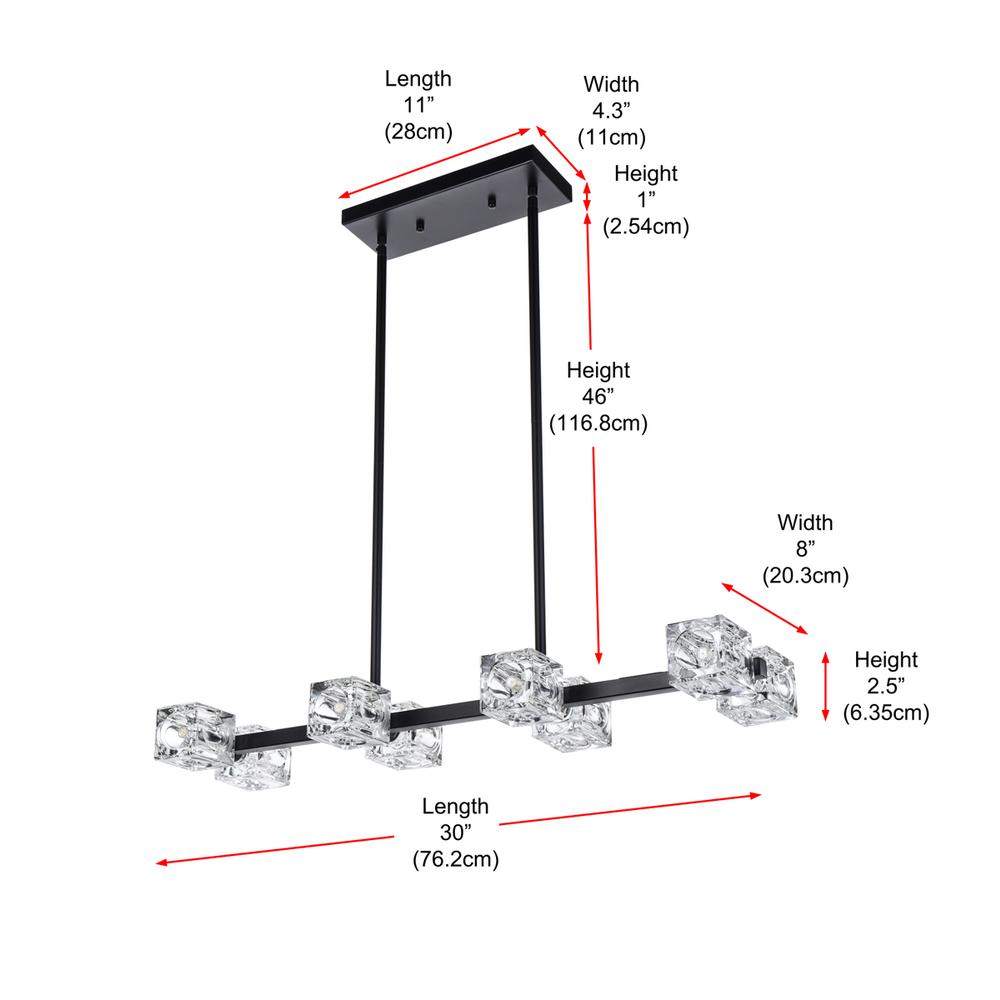 Lyra 30 inch Pendant Light in Black. Picture 8