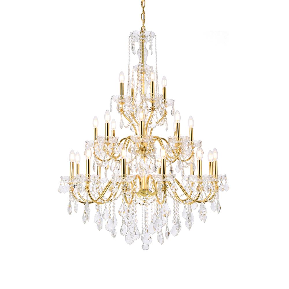 St. Francis 24 light Gold Chandelier Clear Royal Cut Crystal. Picture 2