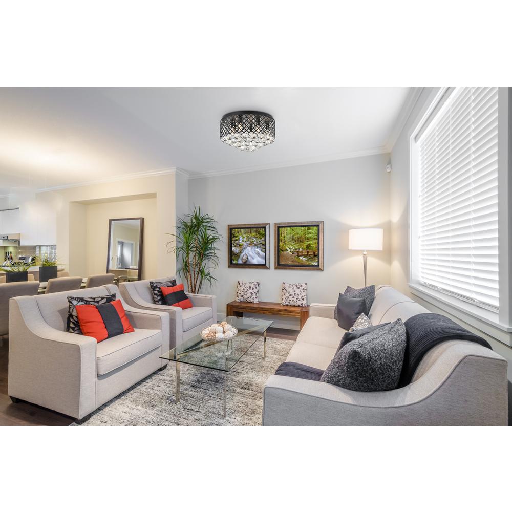 Tully 6 light Matte Black Flush Mount. Picture 11