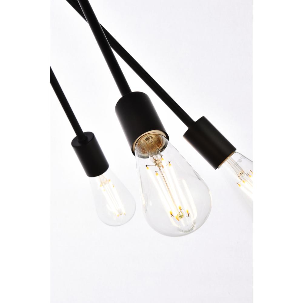 Lucca 23 inch pendant in black. Picture 3