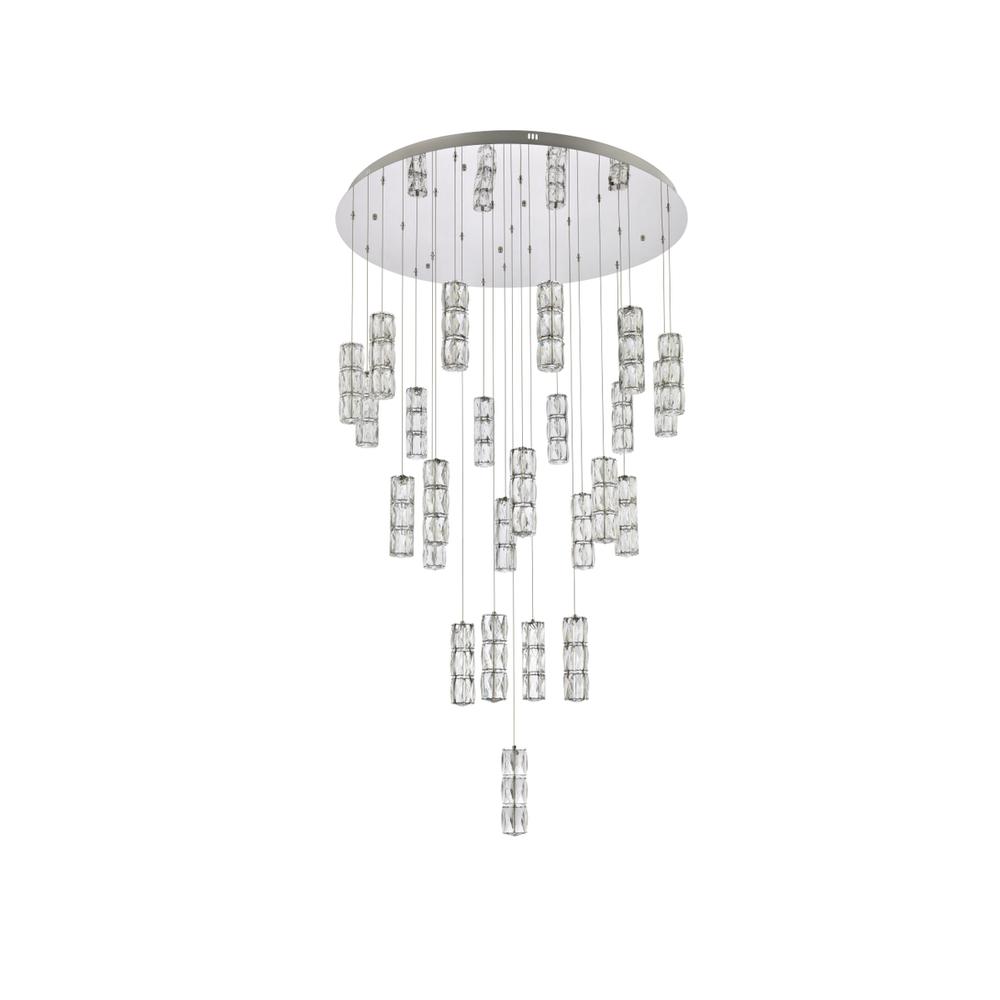 Polaris 42 inch LED chandelier in chrome. Picture 6