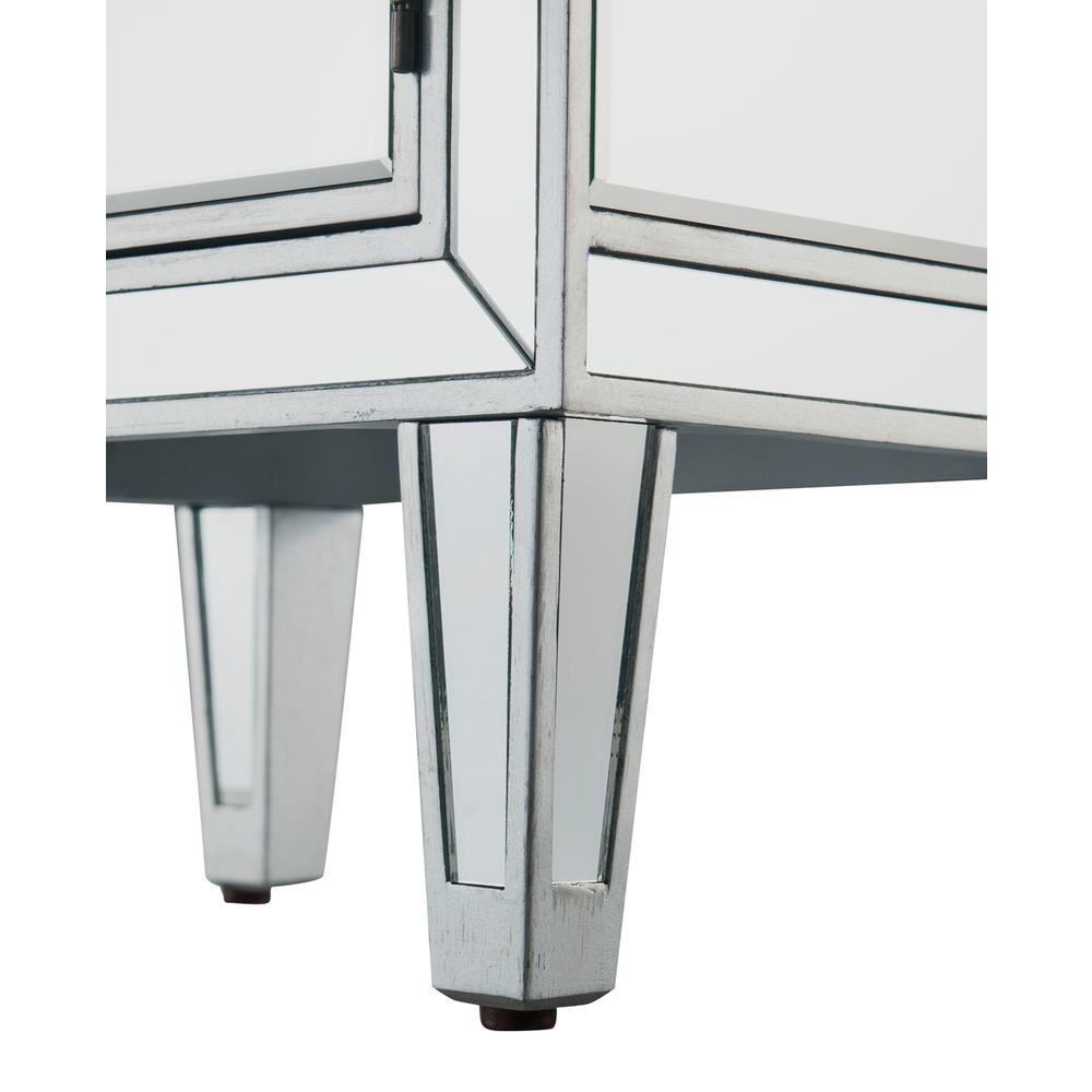 End table 1 drawer 18in. W x 13in. D x 29in. H in antique silver paint. Picture 6