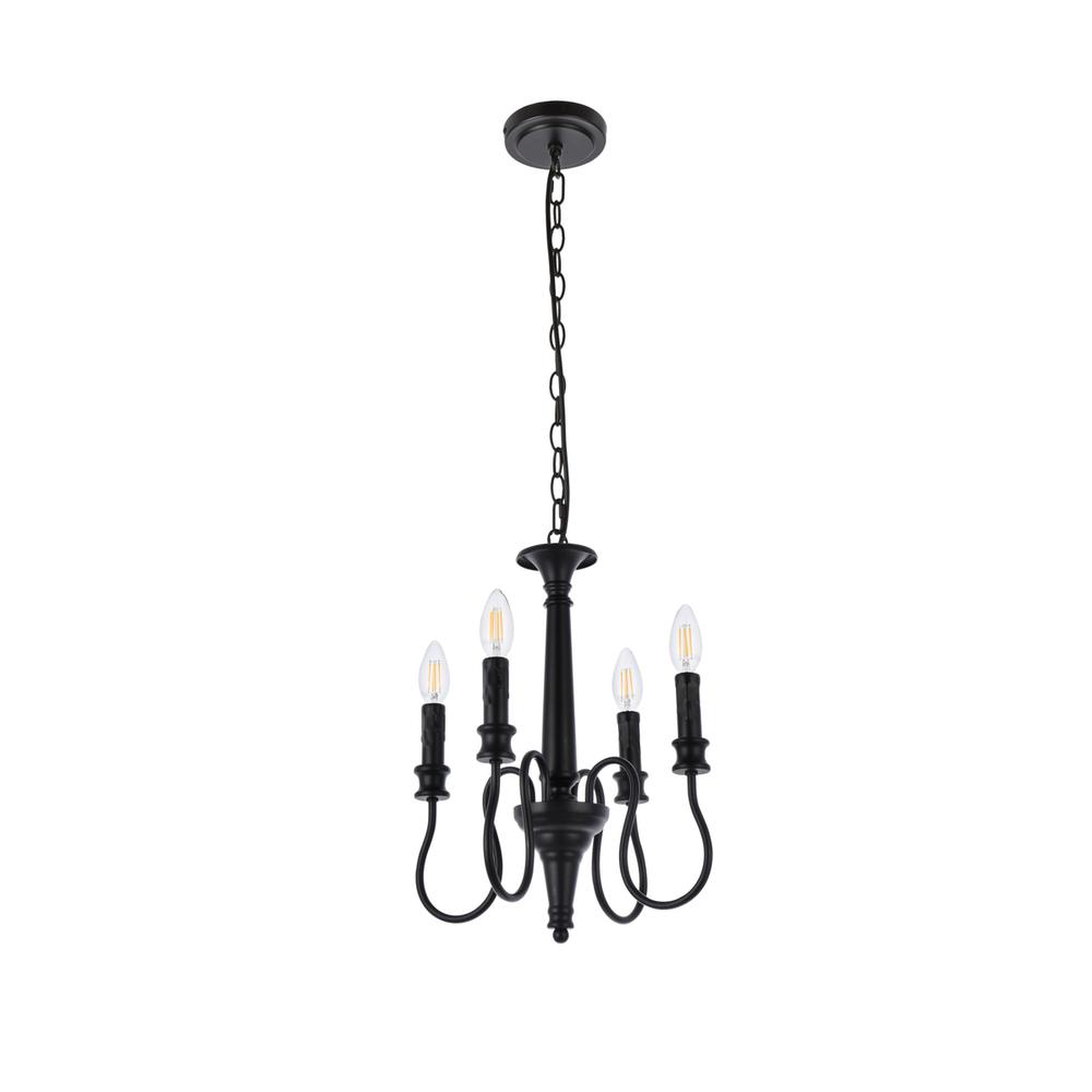 Flynx 4 lights pendant in black. Picture 6