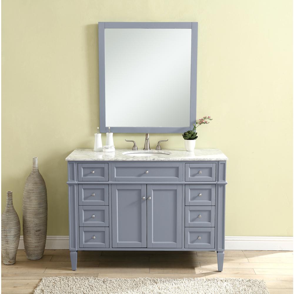 48 In. Single Bathroom Vanity Set In Grey. Picture 10