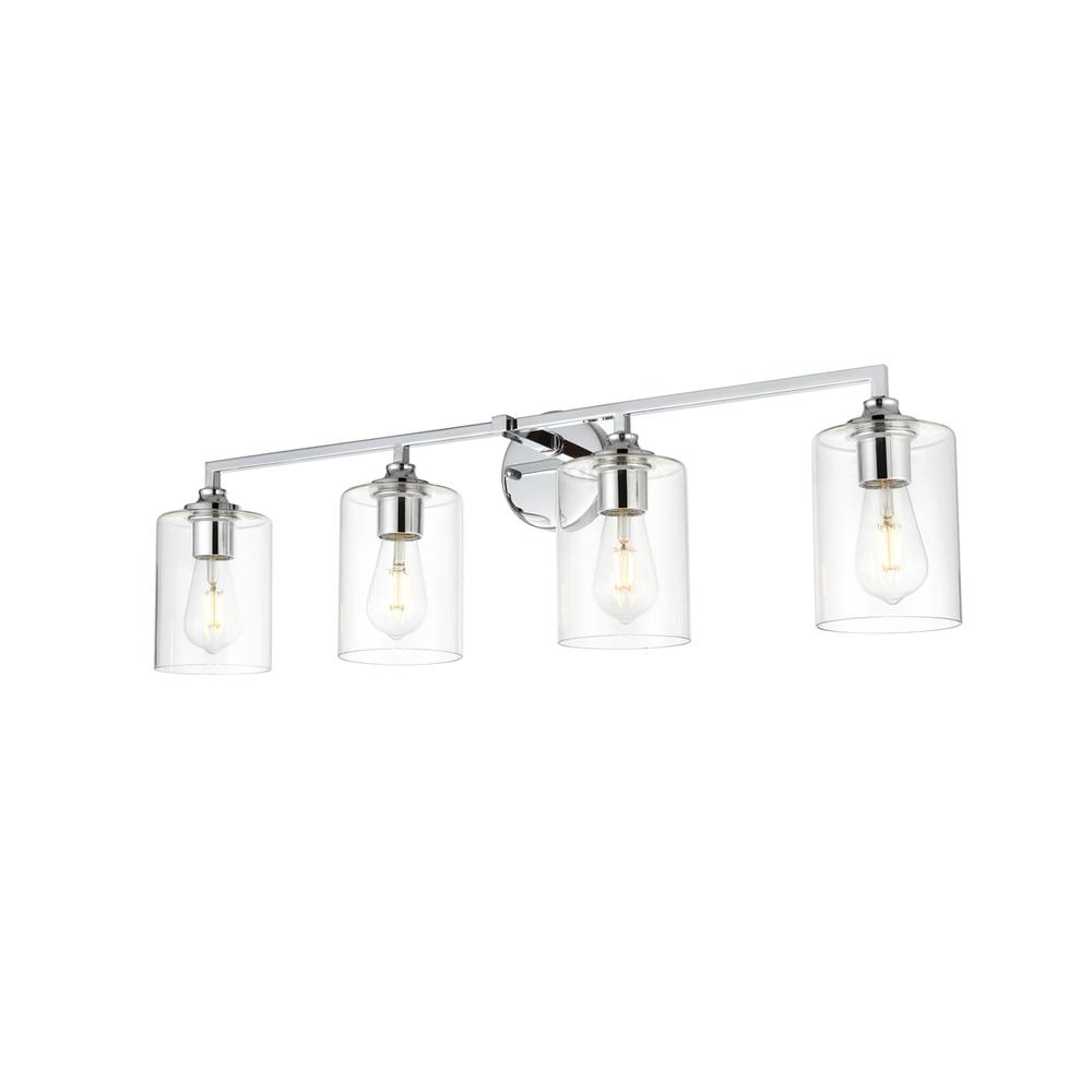 Mayson 4 light Chrome and Clear Bath Sconce. Picture 2