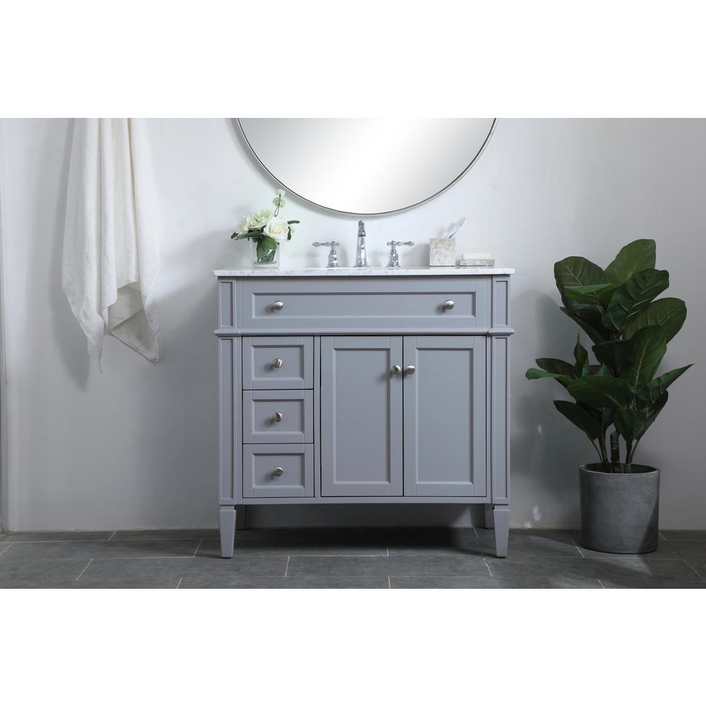 36 inch Single bathroom vanity in Grey. Picture 14