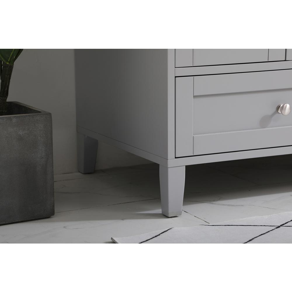 48 inch Single Bathroom Vanity in Grey with Backsplash. Picture 6