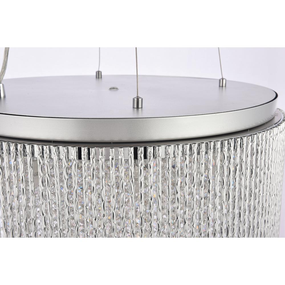 Influx 12 light Chrome Pendant Clear Royal Cut Crystal. Picture 4