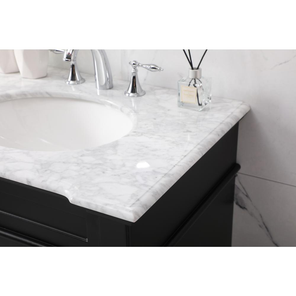 30 inch Single bathroom vanity set in black. Picture 5