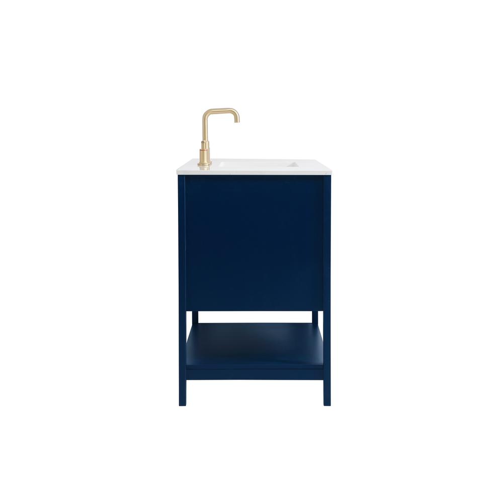 42 inch Single Bathroom Vanity in Blue. Picture 13