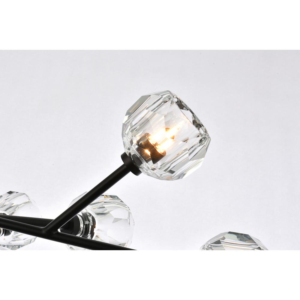 Graham 12 Light Pendant in Black. Picture 3