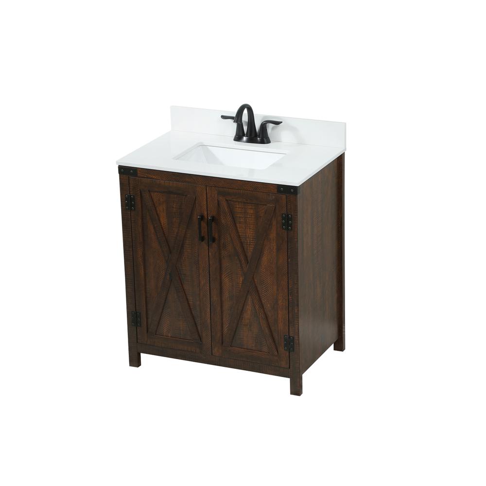 30 inch Single bathroom vanity in expresso with backsplash. Picture 8