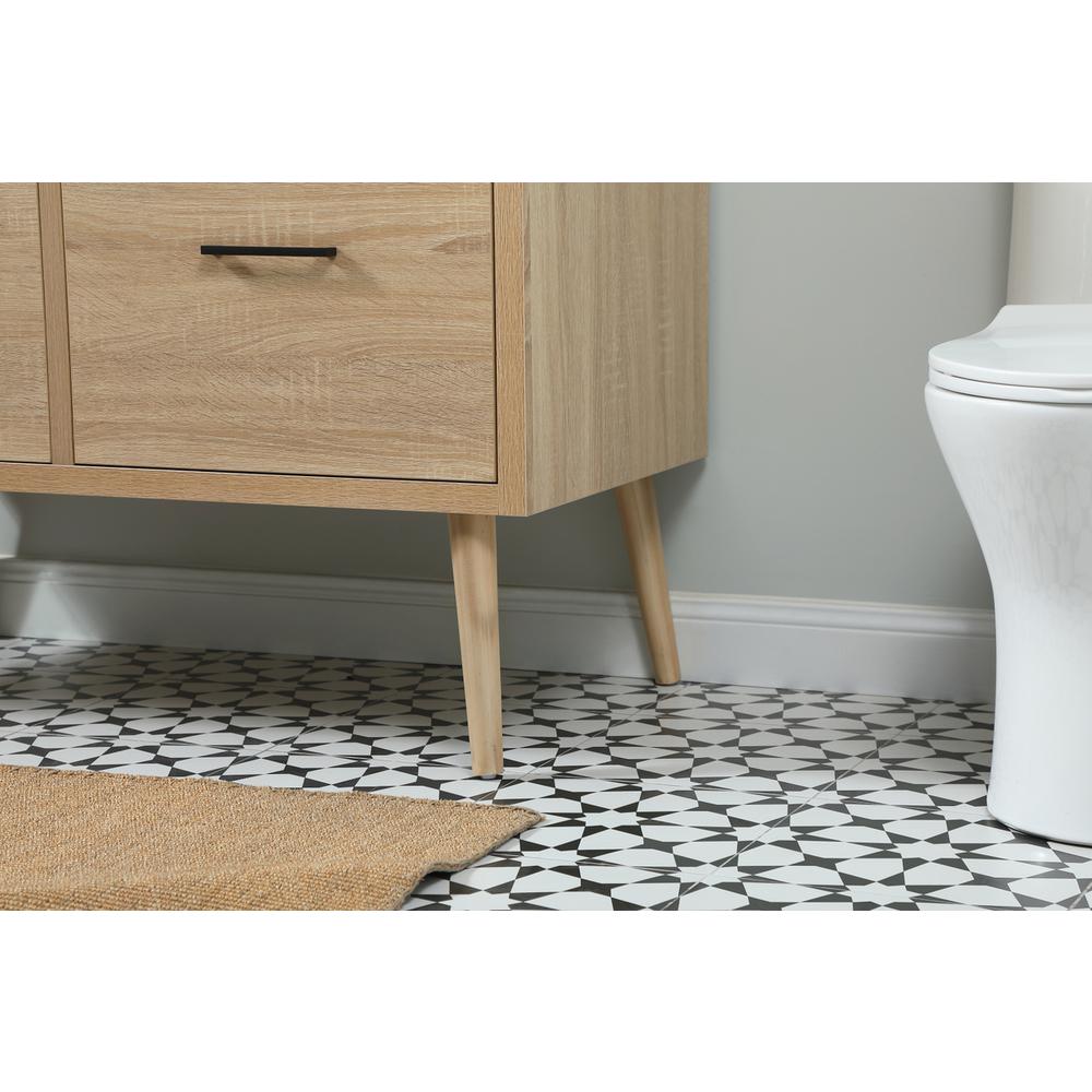 42 inch Single bathroom vanity in mango wood with backsplash. Picture 6