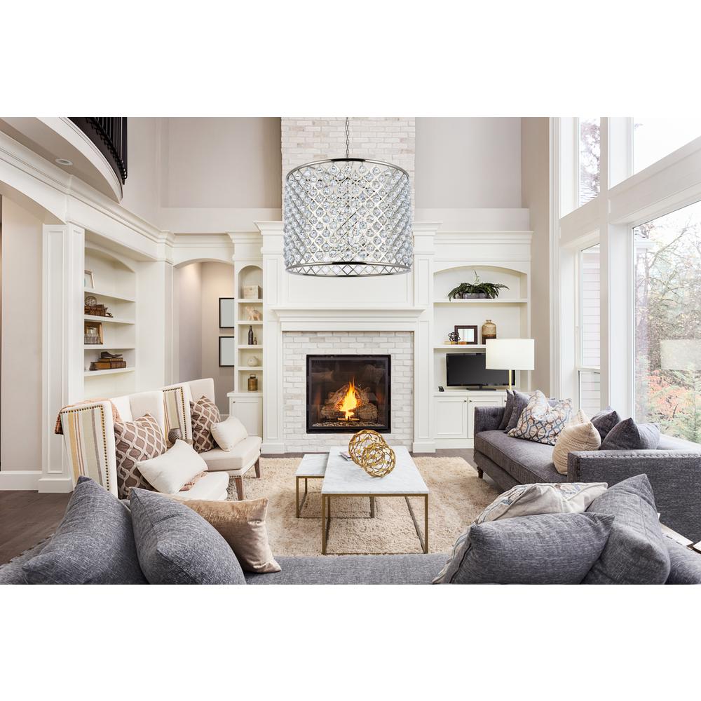 Madison 12 light polished nickel Chandelier Clear Royal Cut Crystal. Picture 8