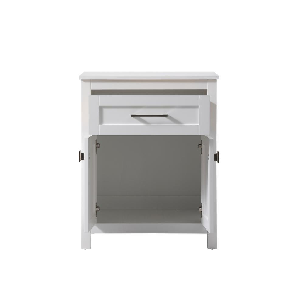 24 Inch Wide Bathroom Storage Freestanding Cabinet In White. Picture 4