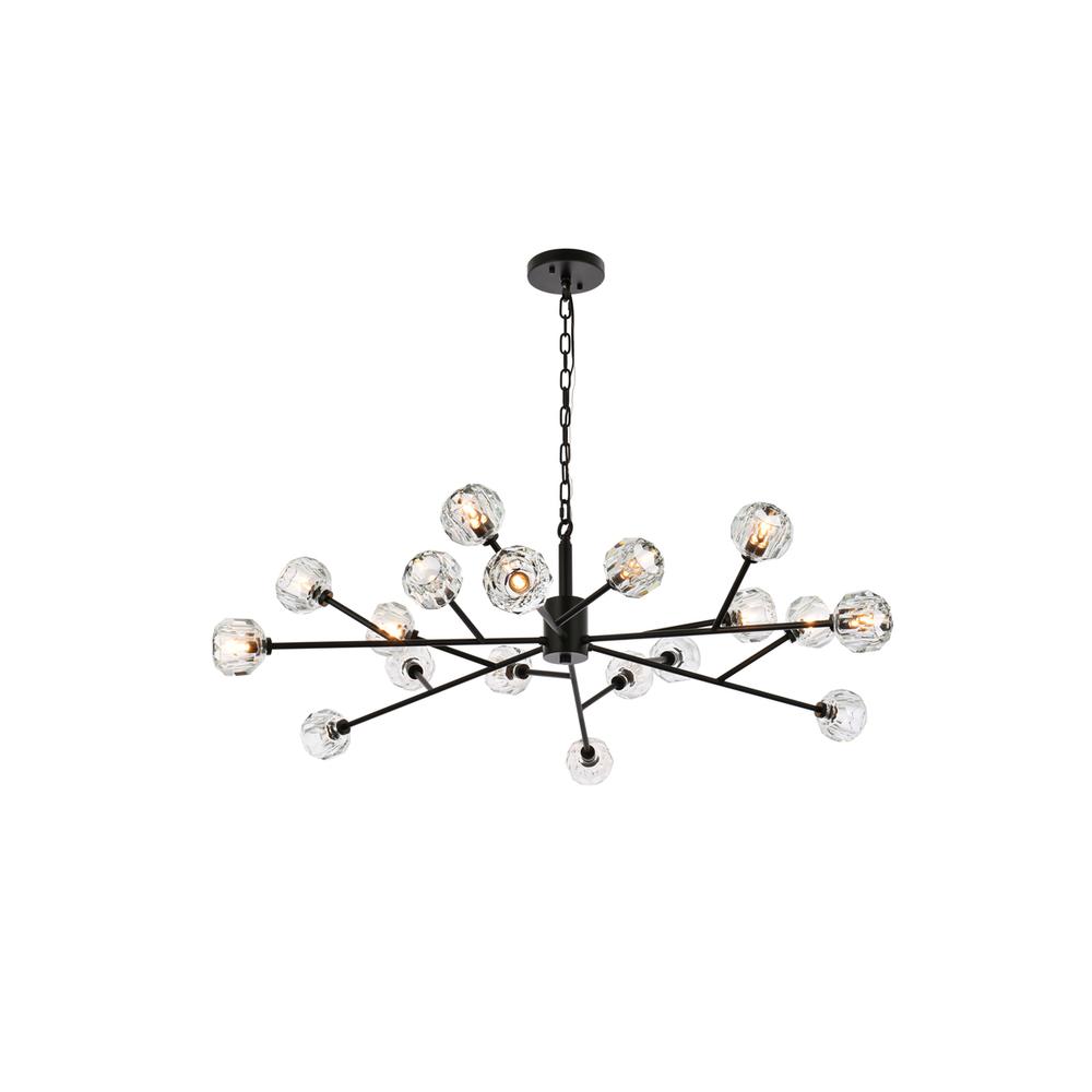 Graham 18 Light Pendant in Black. Picture 1