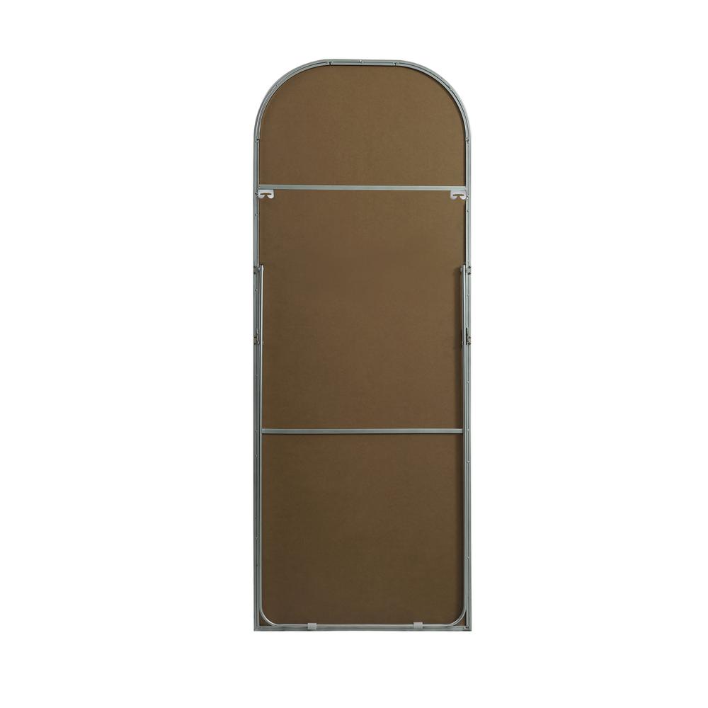 Metal Frame Arch Full Length Mirror 28x74 Inch in Silver. Picture 10