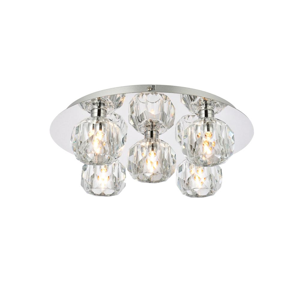 Graham 5 Light Ceiling Lamp in Chrome. Picture 1