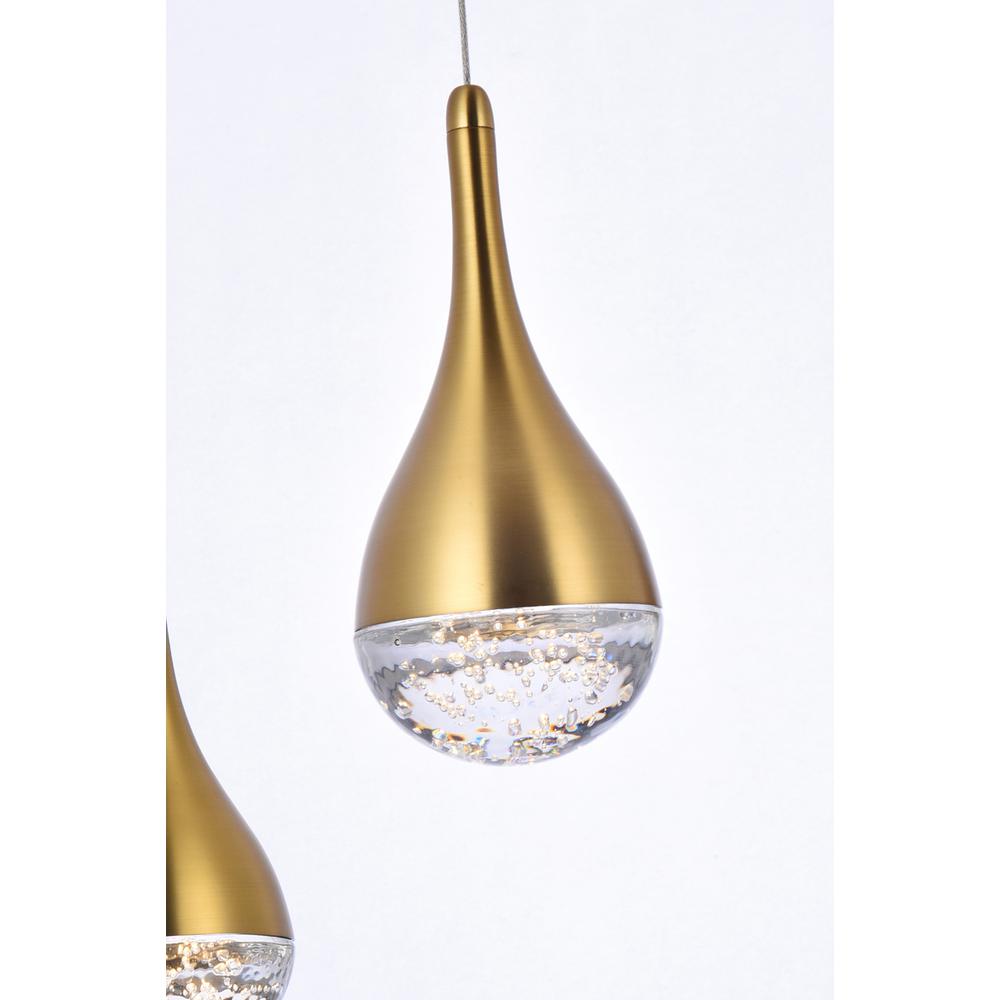 Amherst 14.5 inch LED pendant in satin gold. Picture 3