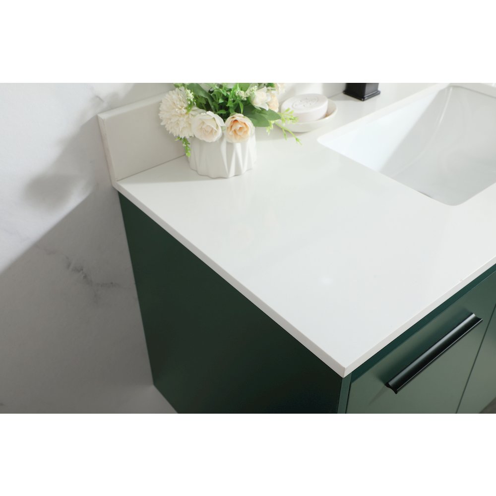40 Inch Single Bathroom Vanity In Green With Backsplash. Picture 6