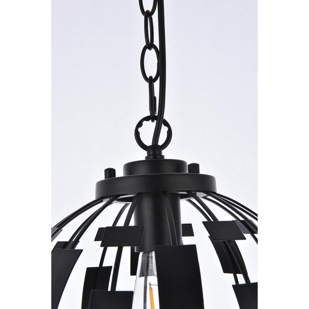Levante 1 light pendant in black. Picture 5