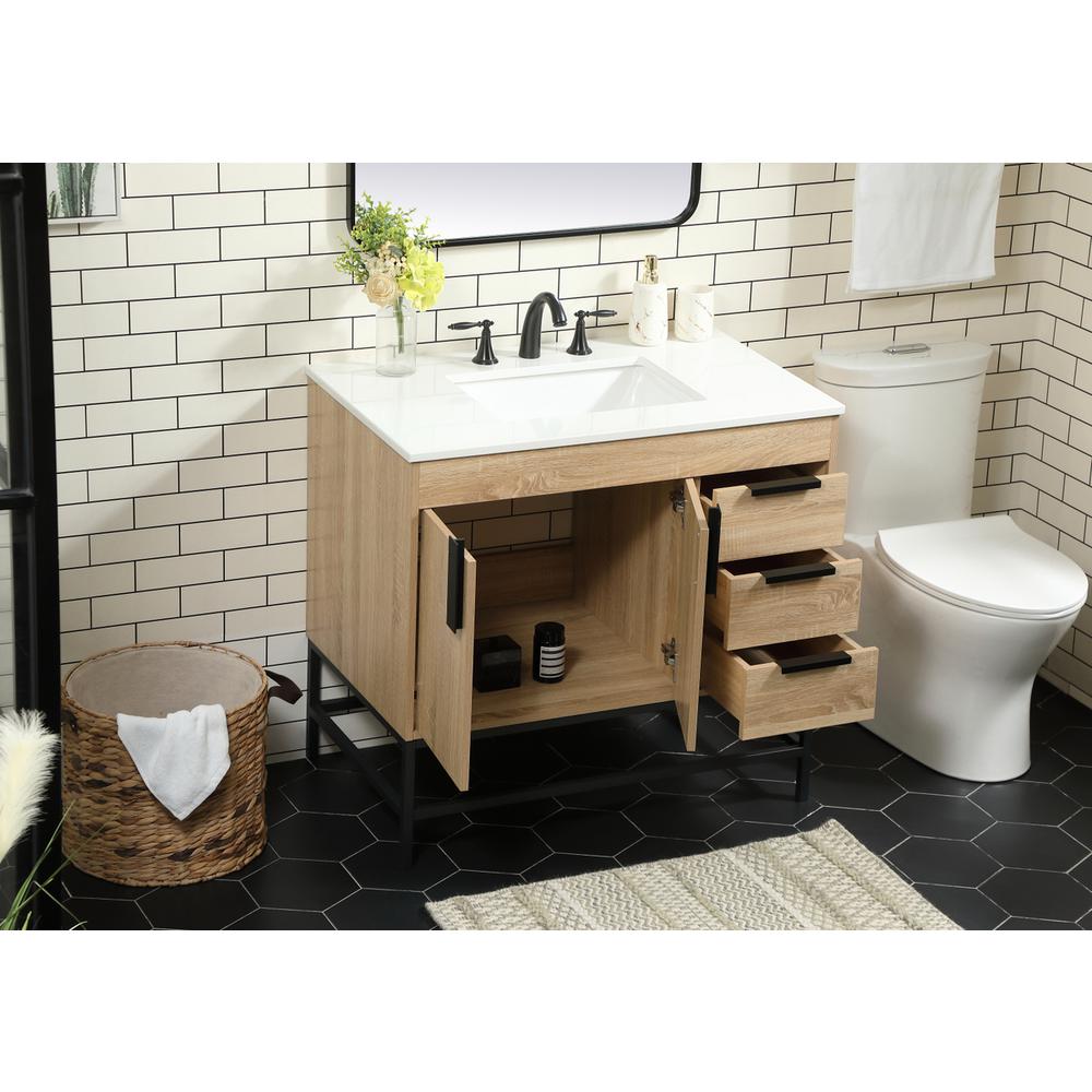 36 inch Single bathroom vanity in mango wood. Picture 3