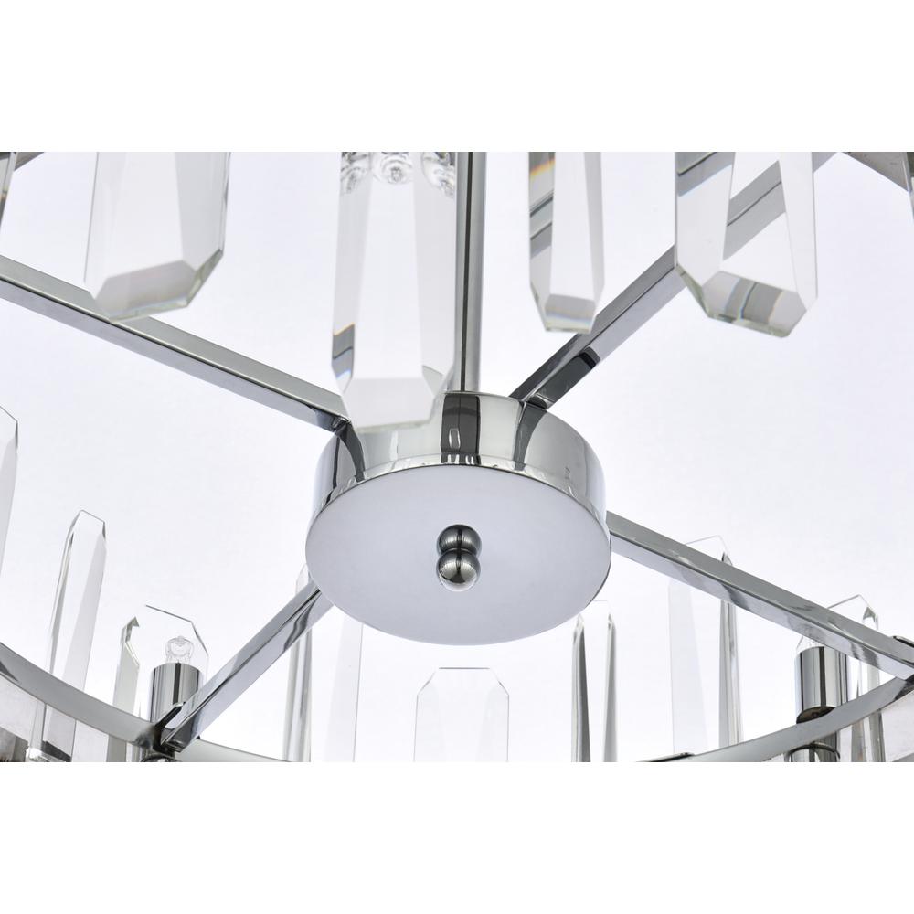 Serena 20 inch crystal round pendant in chrome. Picture 5