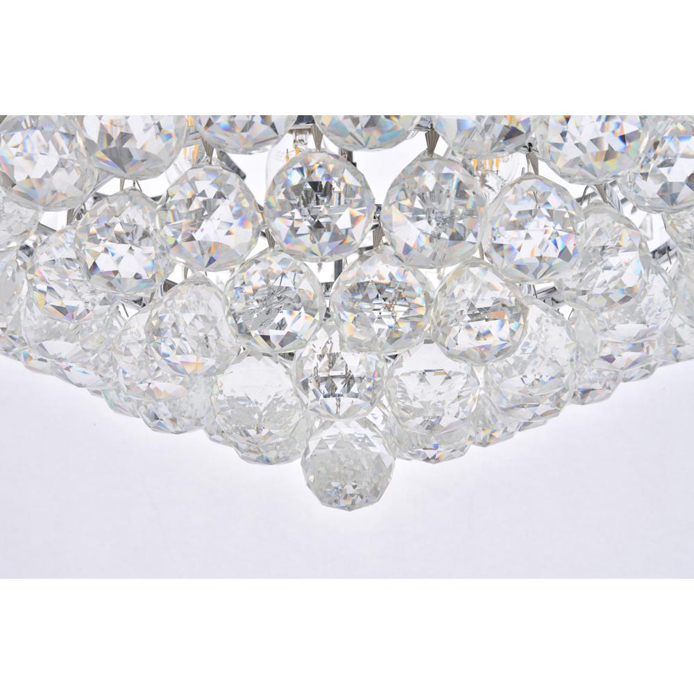 Corona 9 light Chrome Flush Mount Clear Royal Cut Crystal. Picture 3