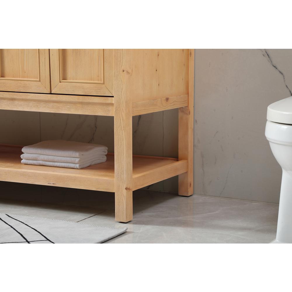 60 inch double bathroom vanity in natural wood. Picture 6