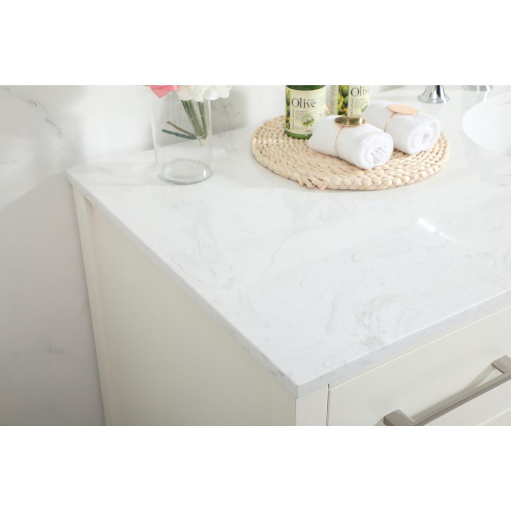 60 inch Single bathroom vanity in white. Picture 5