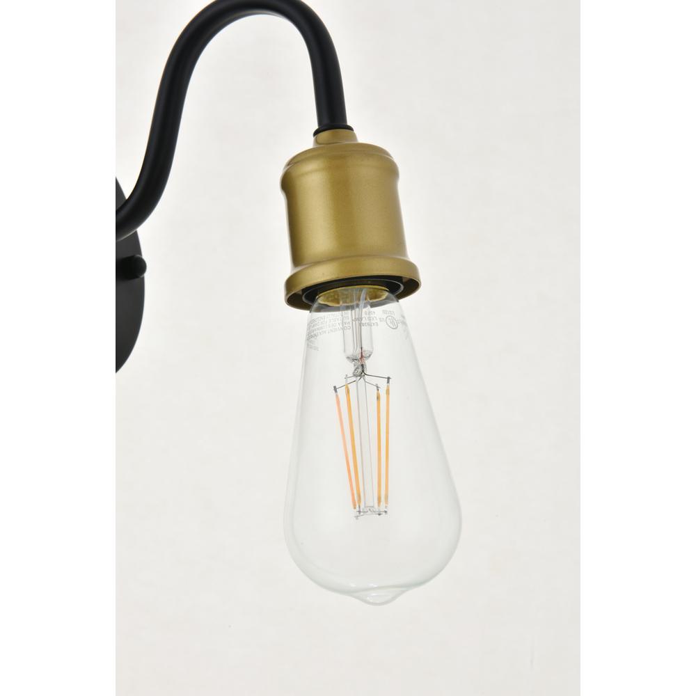 Serif 1 light brass and black Wall Sconce. Picture 10