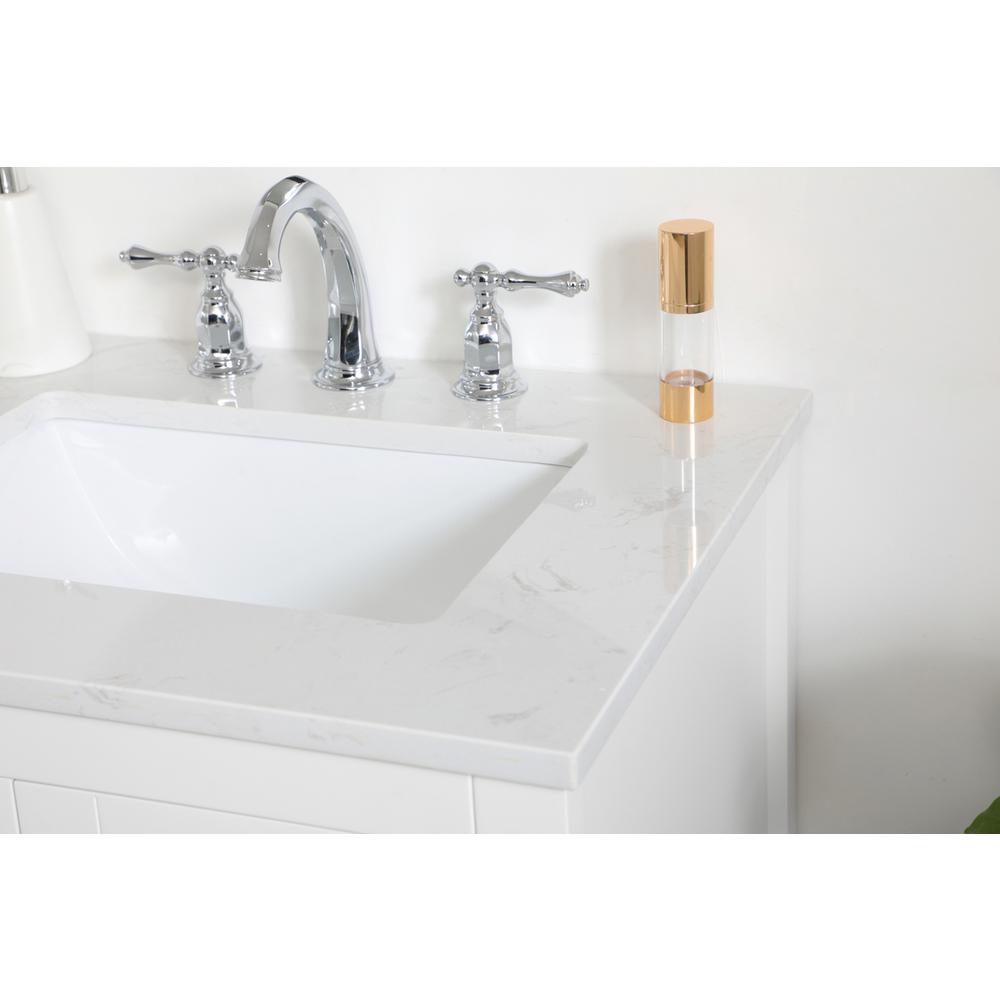 24 inch Single Bathroom Vanity in White. Picture 4