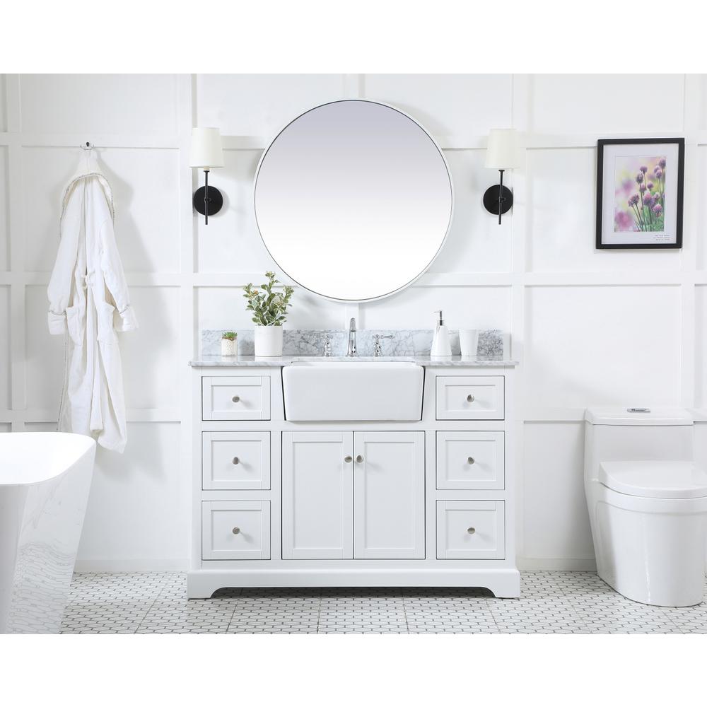 48 inch Single bathroom vanity in white. Picture 4