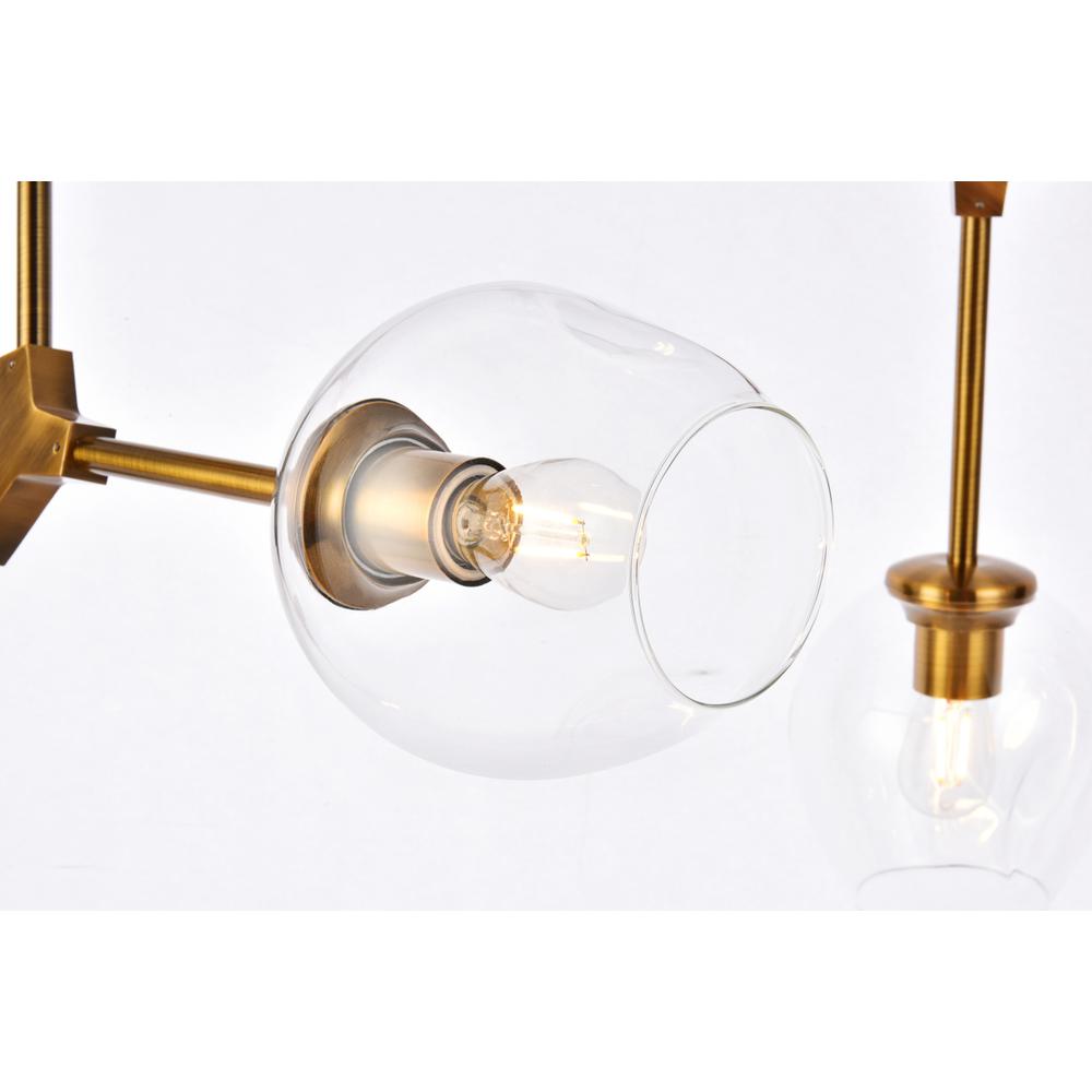 Cavoli 5 lights brass chandelier. Picture 3