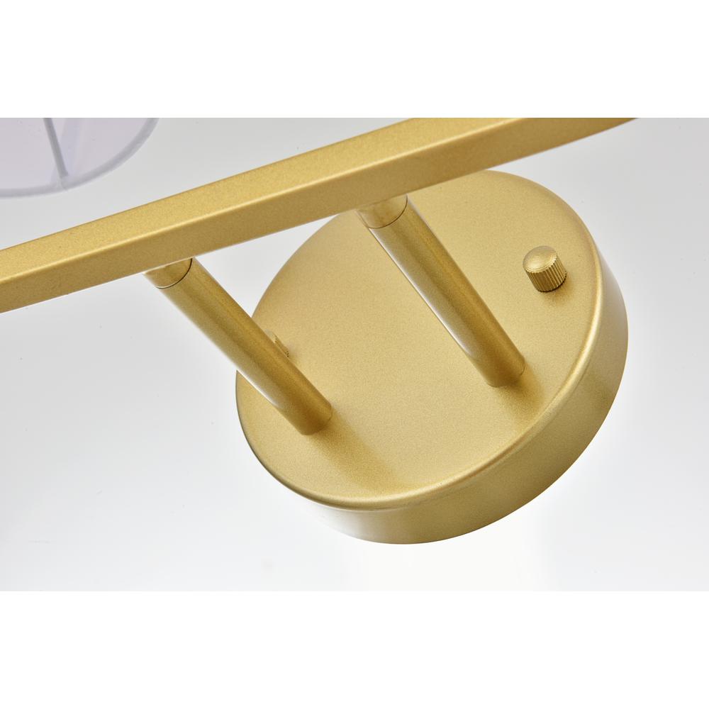 Colson 4 light Brass and Clear Bath Sconce. Picture 3