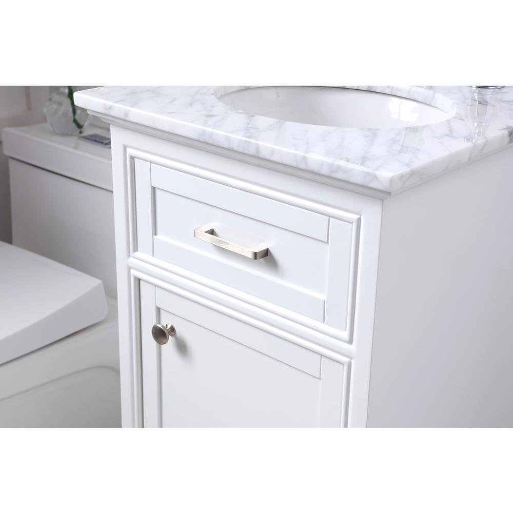 19 in. Single Bathroom Vanity set in white. Picture 4