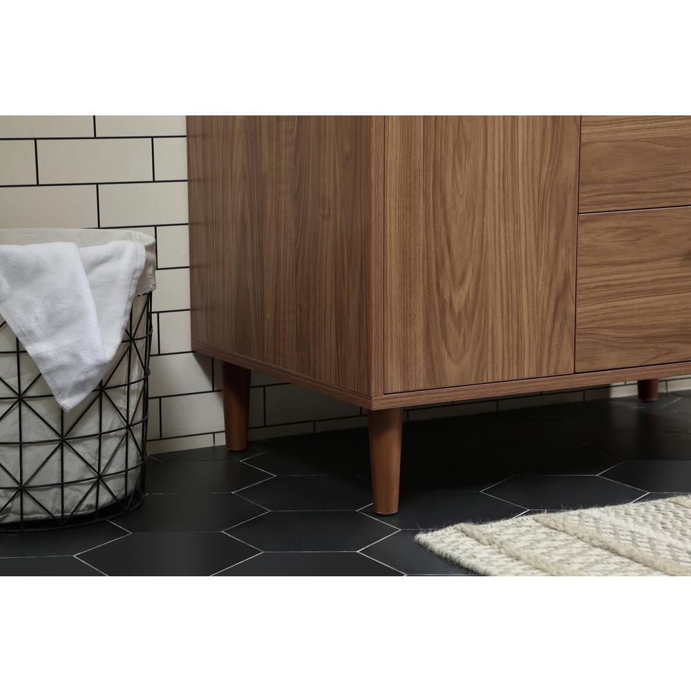 36 inch Single bathroom vanity in walnut brown. Picture 6